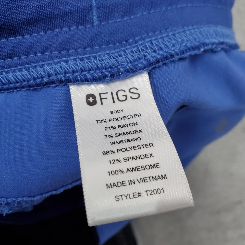 Figs Axim Cargo Scrub Pants Mens Medium Blue T2001